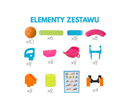 WOOPIE Magnetyczne Klocki Konstrukcyjne Pojazdy 52 el.