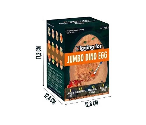 WOOPIE Wykopalisko Jajko Dinozaura Zestaw Archeologa do Rozkopania 12 Dinozaurów