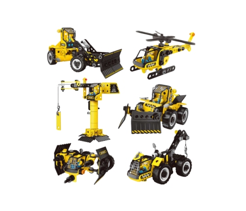 WOOPIE Zestaw Konstrukcyjny Pojazdy Budowlane STEAM 6w1 223 el.