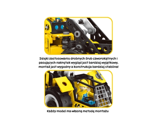 WOOPIE Zestaw Konstrukcyjny Pojazdy Budowlane STEAM 6w1 223 el.