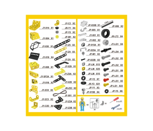 WOOPIE Zestaw Konstrukcyjny Pojazdy Budowlane STEAM 6w1 223 el.