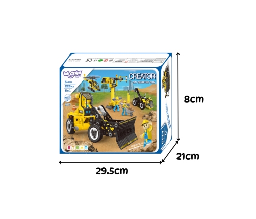 WOOPIE Zestaw Konstrukcyjny Pojazdy Budowlane STEAM 6w1 223 el.