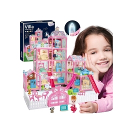WOOPIE Domek dla Lalek Villa z Akcesoriami i Lalką Podświetlany 275el. WOOPIE Domek dla Lalek Villa z Akcesoriami i Lalką Podświetlany 275el.