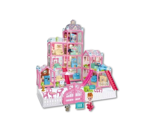WOOPIE Domek dla Lalek Villa z Akcesoriami i Lalką Podświetlany 275el.