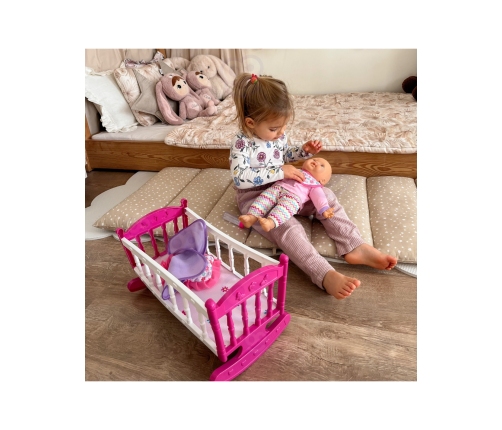 WOOPIE ROYAL Zestaw XL Opiekunka Lalka Jednorożec z Kołyską i Zestawem do Karmienia