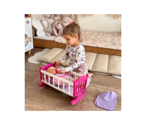WOOPIE ROYAL Zestaw XL Opiekunka Lalka Jednorożec z Kołyską i Zestawem do Karmienia