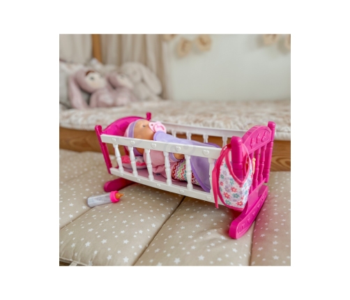 WOOPIE ROYAL Zestaw XL Opiekunka Lalka Jednorożec z Kołyską i Zestawem do Karmienia