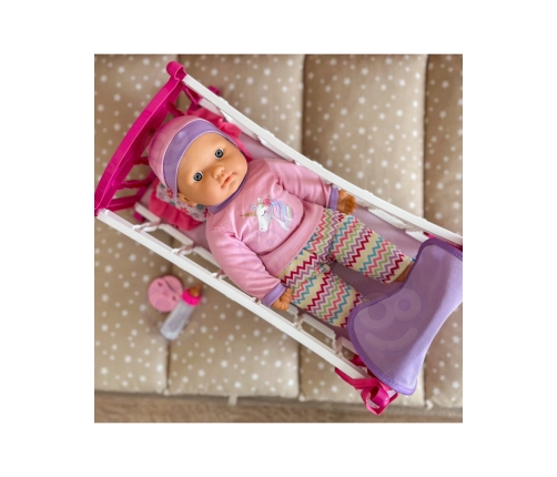 WOOPIE ROYAL Zestaw XL Opiekunka Lalka Jednorożec z Kołyską i Zestawem do Karmienia