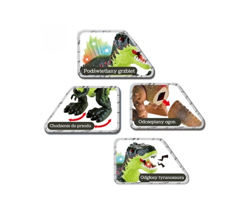 WOOPIE Chodzący Dinozaur Tyrannosaurus Rex Efekty Świetlne i Dźwiękowe