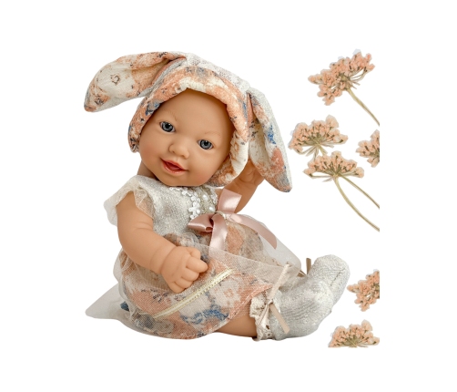 WOOPIE ROYAL Lalka Bobas 24 cm w Sukience i Czapeczce Króliczka