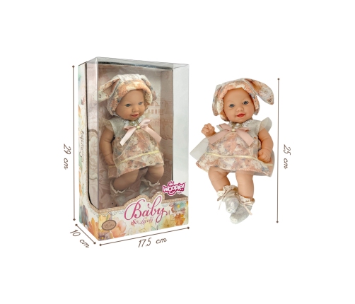 WOOPIE ROYAL Lalka Bobas 24 cm w Sukience i Czapeczce Króliczka