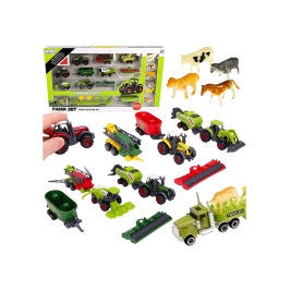 WOOPIE Zestaw Traktorów i Maszyn Rolniczych z Zwierzętami