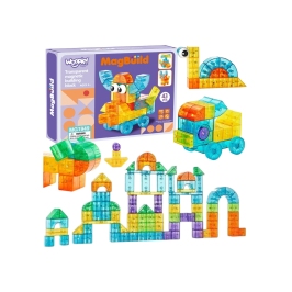 WOOPIE Przezroczyste Magnetyczne Klocki Konstrukcyjne 43 el. WOOPIE Przezroczyste Magnetyczne Klocki Konstrukcyjne 43 el.