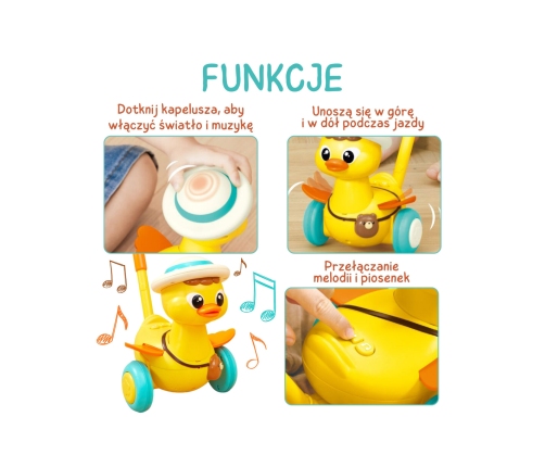 WOOPIE Pchacz na Kijku Kaczuszka Efekty Dźwiękowe i Świetlne