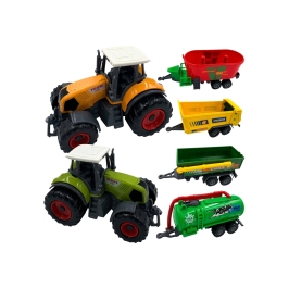 WOOPIE Zestaw Mini Farmera Traktory z Przyczepami