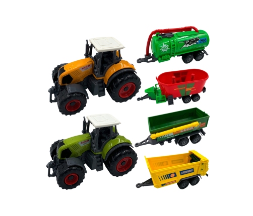 WOOPIE Zestaw Mini Farmera Traktory z Przyczepami