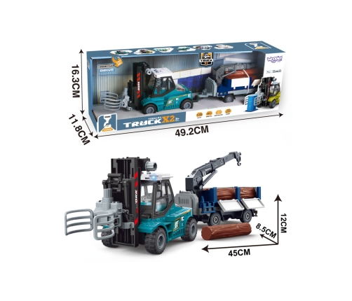 WOOPIE Wózek Widłowy Zaciskowy z Przyczepą Dźwięki Światła