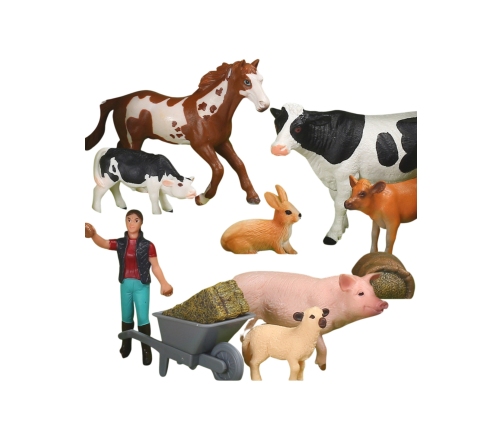 WOOPIE Figurki Zwierząt Szczęśliwa Farma 10el.