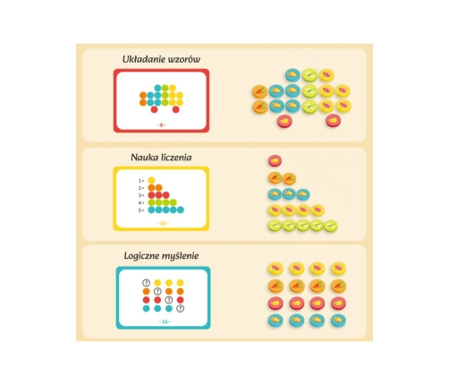 WOOPIE Gra Logiczna Edukacyjna Sorter Klasyfikacja Kolorów