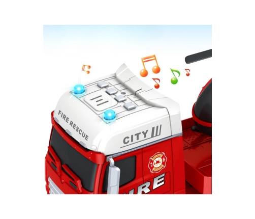 WOOPIE Zestaw Pojazdów Laweta Strażacka Helikopter Samochód Dźwięk Światła