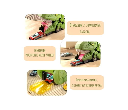WOOPIE Zestaw Pojazdów Tor Dinozaur Pożeracz