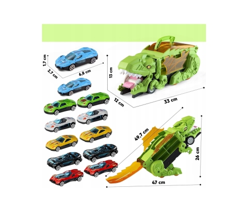 WOOPIE Zestaw Pojazdów Tor Dinozaur Pożeracz