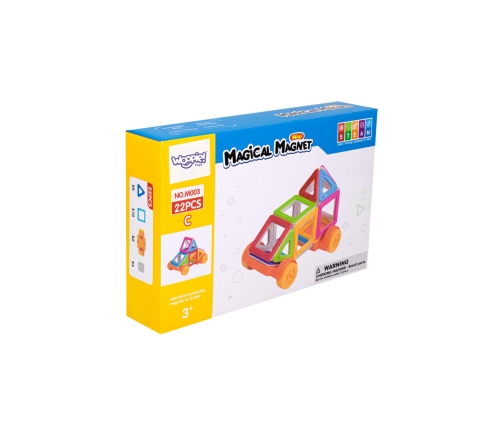 WOOPIE Klocki Magnetyczne Pojazd Mini Budowle 22el.