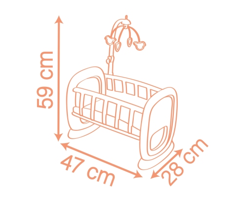 SMOBY Baby Nurse Kołyska z karuzelką