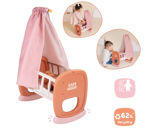 Smoby Baby Nurse Kołyska z Baldachimem