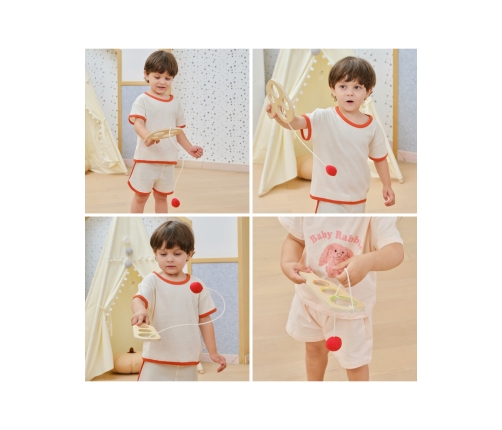 VIGA Drewniany Zestaw Paletek do Gry Złap Piłkę z Punktacją