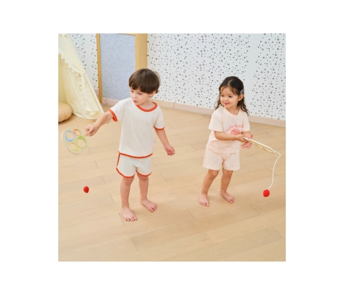 VIGA Drewniany Zestaw Paletek do Gry Złap Piłkę z Punktacją