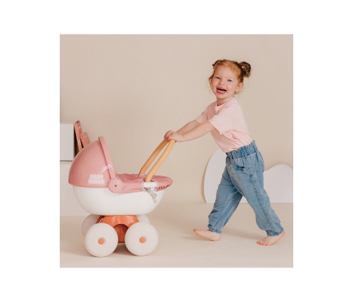 SMOBY Baby Nurse Wózek Głęboki z Plastikowym Daszkiem