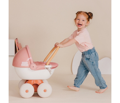 SMOBY Baby Nurse Wózek Głęboki z Plastikowym Daszkiem