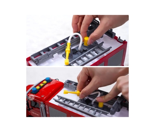 WOOPIE Ciężarówka Wóz Strażacki Na Wodę Dźwięk Światła 1:14