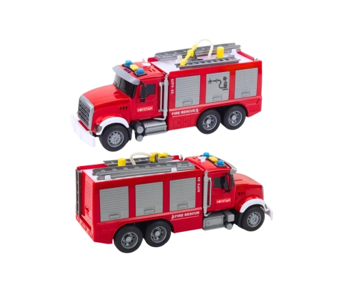 WOOPIE Ciężarówka Wóz Strażacki Na Wodę Dźwięk Światła 1:14