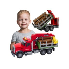 WOOPIE Ciężarówka z Ruchomym Dźwigiem do Drewna Dźwięk Światła 1:14 WOOPIE Ciężarówka z Ruchomym Dźwigiem do Drewna Dźwięk Światła 1:14