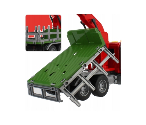 WOOPIE Ciężarówka z Ruchomym Dźwigiem do Drewna Dźwięk Światła 1:14