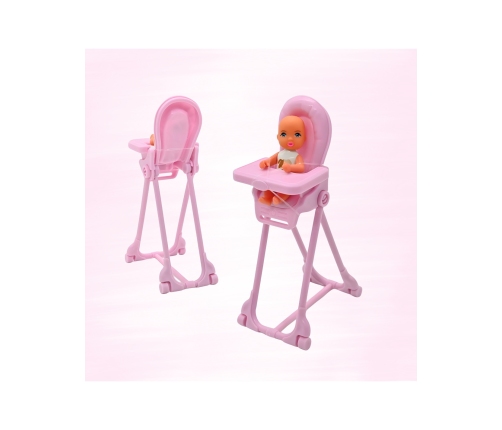 WOOPIE ROYAL Lalka Lily Bobas Krzesełko do Karmienia Zestaw Akcesoria