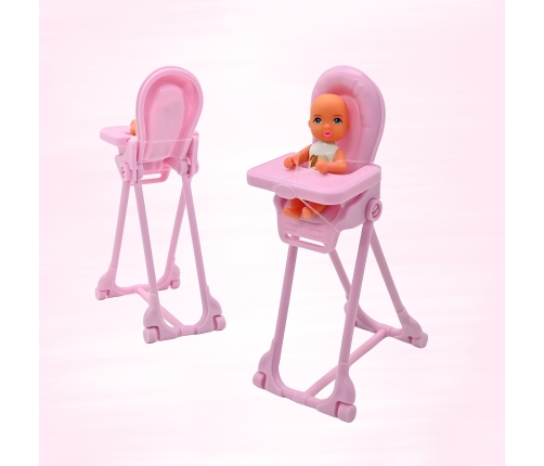 WOOPIE ROYAL Lalka Lily Bobas Krzesełko do Karmienia Zestaw Akcesoria