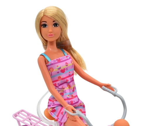 WOOPIE ROYAL Lalka Lily Rowerzystka Bobas w Foteliku Rower