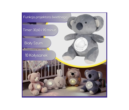 WOOPIE BABY Przytulanka Miś Polarny z Projektorem Uspokajacz 15 Melodii