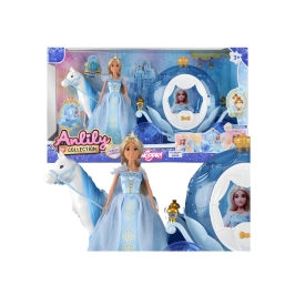 WOOPIE ROYAL Lalka Lodowa Księżniczka Lily i Magiczny Powóz Karoca Akcesoria