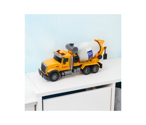 WOOPIE Ciężarówka Betoniarka Obrotowy Bęben Światła Dźwięki Żółta