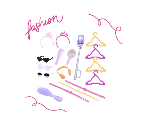 WOOPIE ROYAL Lalka Lili Modelka Stylistka Modowa z Akcesoriamii