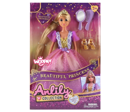 WOOPIE ROYAL Lalka Lili Księżniczka z Długimi Włosami i Akcesoriami