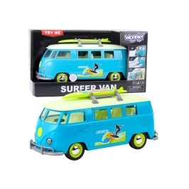 WOOPIE Samochód Bus Surfing Klasyczny Niebieski Ze Światłem I Dźwiękiem Model WOOPIE Samochód Bus Surfing Klasyczny Niebieski Ze Światłem I Dźwiękiem Model