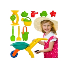 WOOPIE Taczka Ogrodowa Zestaw do Piasku 10 el.
