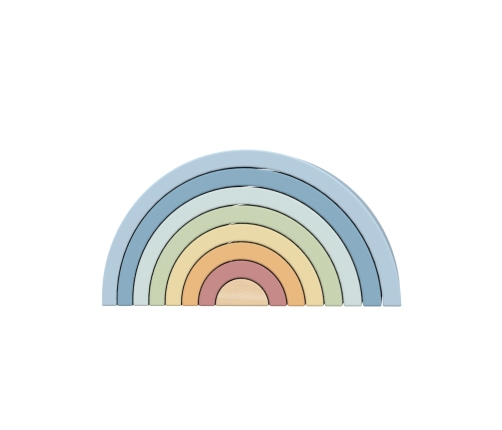 TOOKY TOY Pastelowa Układanka Drewniane Klocki Montessori Tęcza