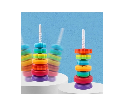 WOOPIE BABY Edukacyjna Piramidka Zakręcona Wieża Zwierzątka