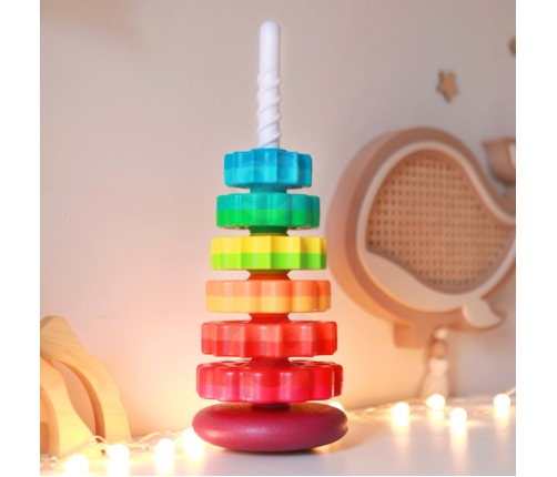 WOOPIE BABY Edukacyjna Piramidka Zakręcona Wieża